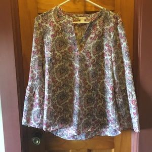 JCrew V-neck bell sleeve-blouse